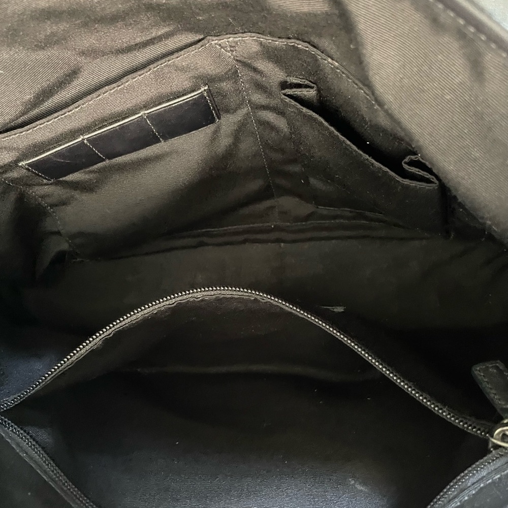 Coach Black Messenger Bag nylon with leather trim - Picture 8 of 12